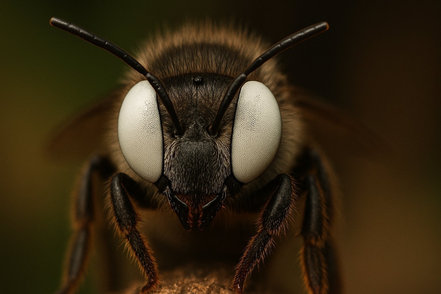 Abeilles yeux blancs