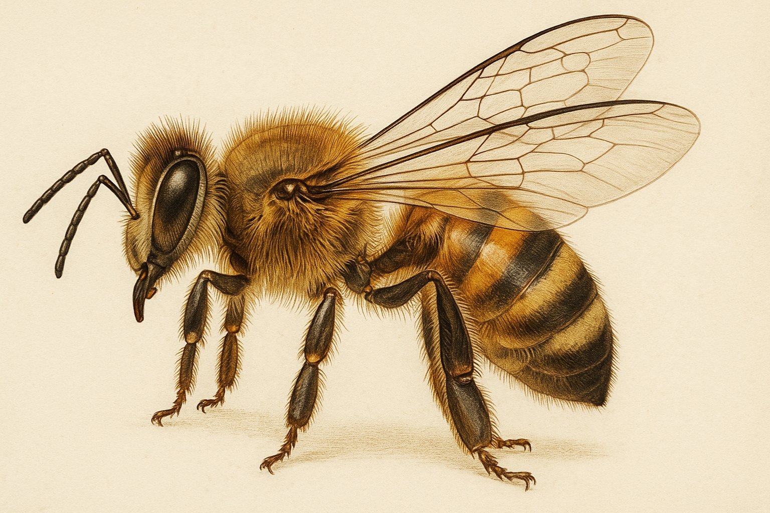 L'anatomie de l'abeille