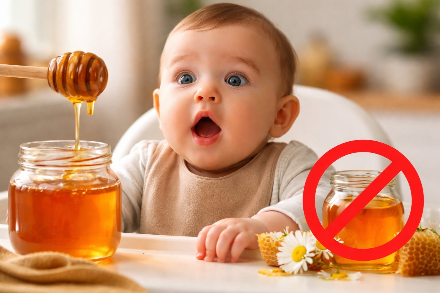 Pourquoi pas de miel avant 1 an