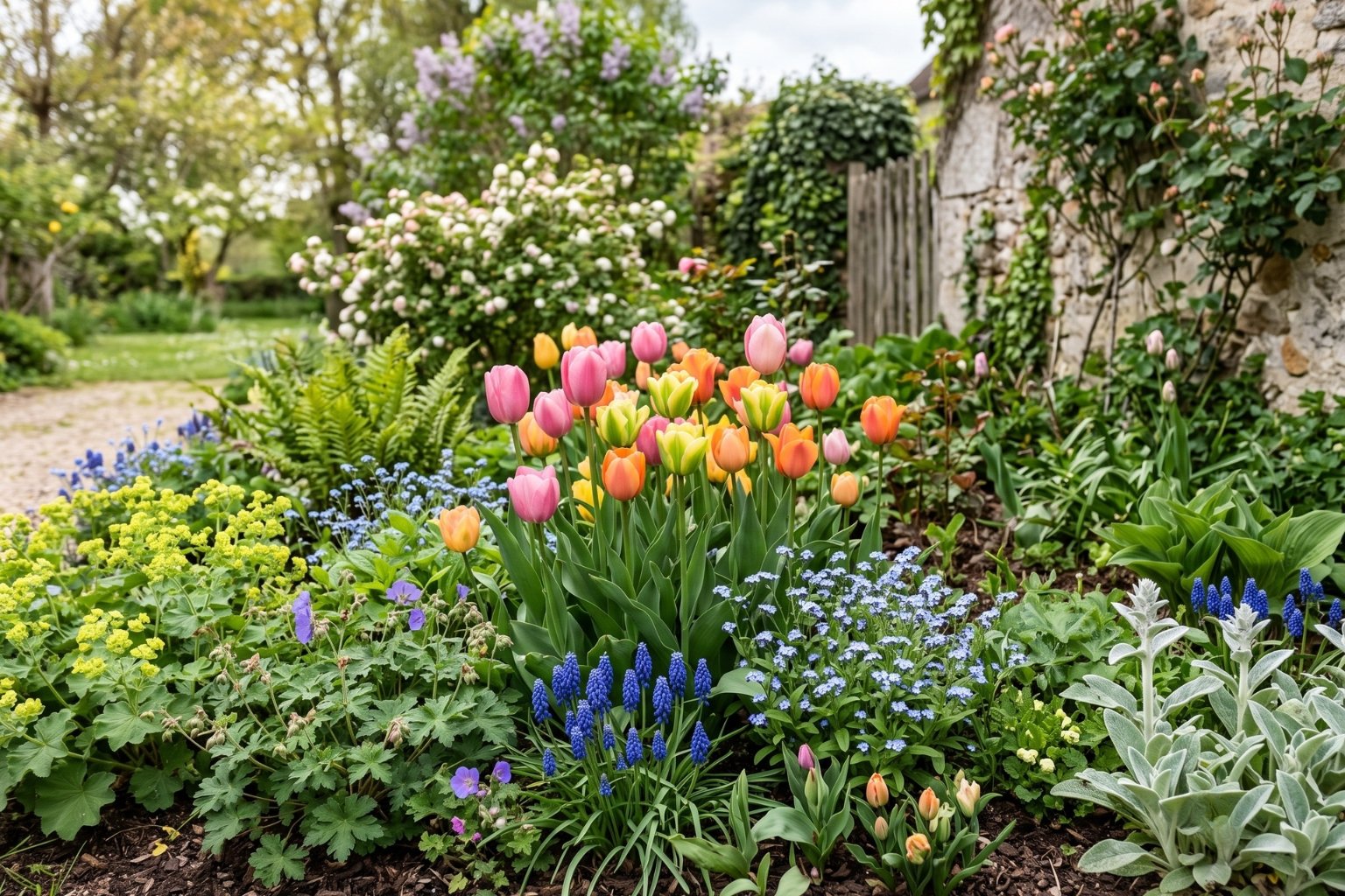 Avec quelles plantes associer les tulipes au jardin