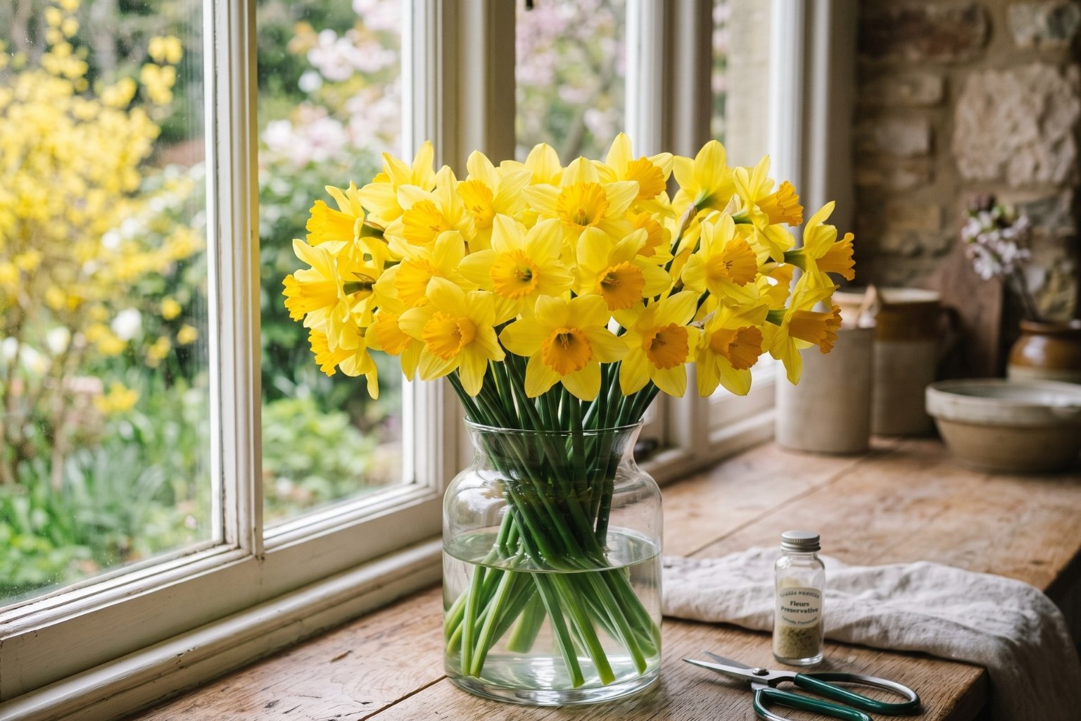 Comment conserver un bouquet de jonquilles dans un vase