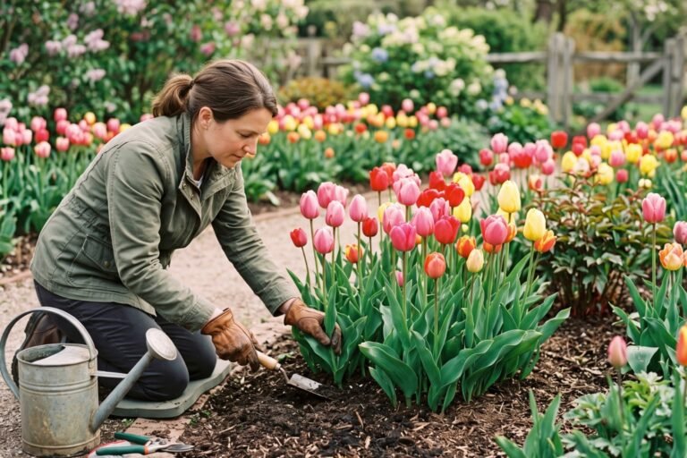 Comment entretenir des tulipes plantées en terre