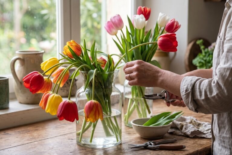 Pourquoi tulipes tombent dans vase & comment les redresser