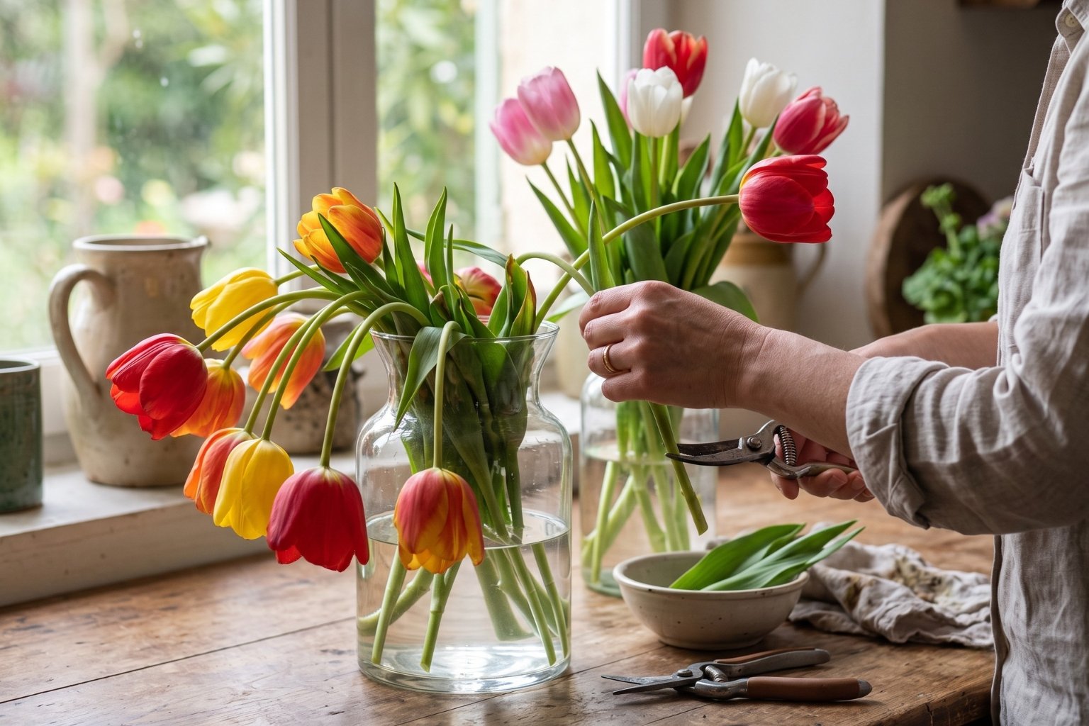 Pourquoi tulipes tombent dans vase & comment les redresser