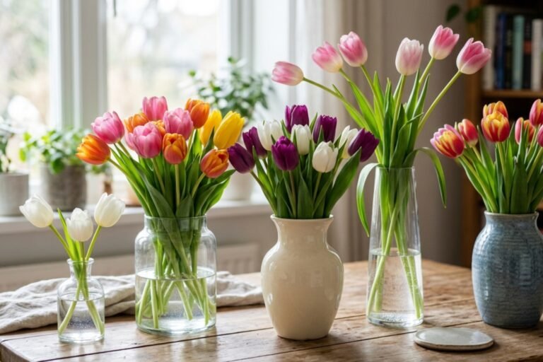 Quel vase choisir pour un bouquet de tulipes